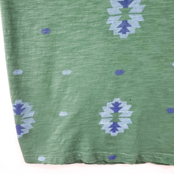 🔴 LUCKY BRAND TANK AZTEC BOHO SLEEVELESS TOP GREEN S - Picture 4 of 10